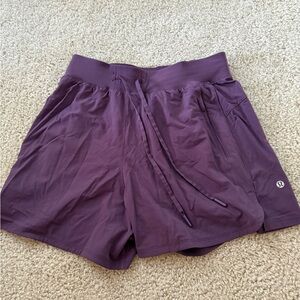 lululemon athletica Women's Purple Woven Relax Fit Hiking Shorts